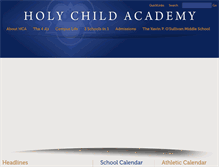 Tablet Screenshot of holychildacademy.org